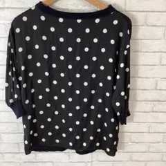 8.1 t479 ボルージィ Tシャツ 36 七分丈 ドット柄 シアー 異素材