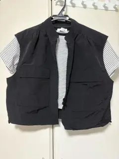URBAN RESEARCH黒ベストとストライプTシャツセット