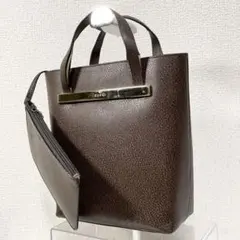 GUCCI グッチ レザー トートバッグ ポーチ付き