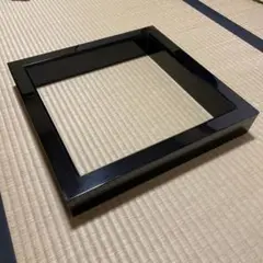 茶道具 炉縁 黒塗 黒溜 真