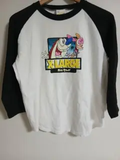 レンとスティンピー　Tシャツ　七部袖