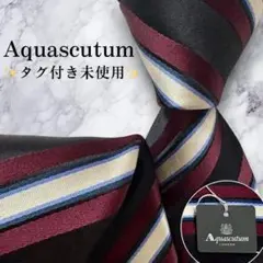 タグ付き未使用✨Aquascutum ネクタイ　アクアスキュータム　ジャガード