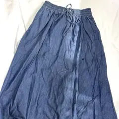 Honeys デニムスカート ダークブルー ゴム・紐付き