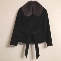 Jean-Paul GAULTIER フォックスファー付きショートガウンコート