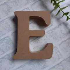ダイソー　MDFアルファベット　文字オブジェ イニシャル　【E】　新品未使用品