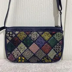 ⭐️未使用級⭐️　江戸三紅印傳　印伝　長財布　パッチワーク　ラウンドファスナー 美品】江戸三紅印傳 印伝 長財布 パッチワーク マルチカラー 桜