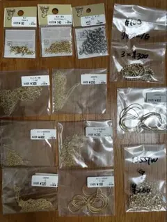 【貴和製作所】パーツまとめ売り（チェーン9 種、丸カン2種、カシメ）
