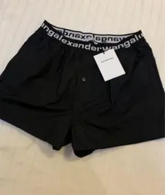 アレキサンダーワン ショートパンツ ロゴ ブラック S
