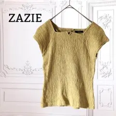 ザジ『ZAZIE』カットソー/トップス【M】イエロー/黄色 伸縮性あり 日本製