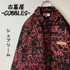 【人気コラボ】Supreme ✖️ CDG 総柄ジャケット古着ボルドー18ss