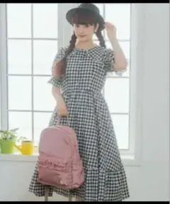 青木美沙子 ギンガムチェックチェック柄 LL