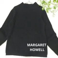 MARGARET HOWELL ウール 畦編み ハイネックニット