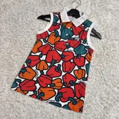 パーリーゲイツ　ノースリーブ　ポロシャツ　00　パプリカ