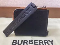 BURBERRY バーバリーレザー コインケース小銭入れ ブラック イタリア製