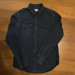 ギャップ/GAP ウエスタンデニムシャツ　ブラックウォッシュ加工　M