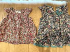 花柄フリルシャツ2枚セット