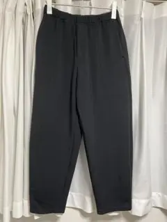 GU ダブルフェイスワイドパンツ ブラック ジーユー