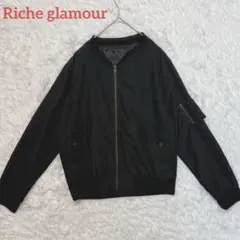 【リシェグラマー】ブルゾン　ジャンバー　長袖　ブラック　M
