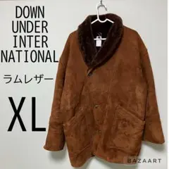 ニュージーランド製 リアル ムートン ダッフル コート ラムレザー XL