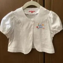 miki house 刺繍入りボレロ　ホワイト