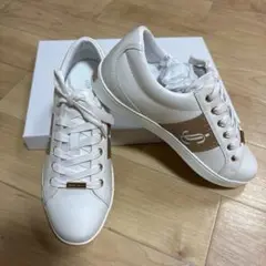【美品】新品　Jimmy Choo 36 ホワイト/ピンク スニーカー　靴　人気