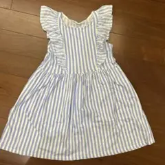 【期間限定お値下8/5火まで】【美品】H&Mストライプワンピース130-140