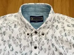 ◼️超美品 ビバリーヒルズポロクラブ ポロシャツ ヨット柄 半袖シャツ 白 LL