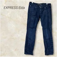 美品❣️EXPRESS Elda Skinnyダークブルーストレートデニム【2r】