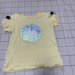 キッズ黄色スパンコールＴシャツ150サイズ
