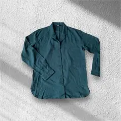 UNIQLO★ダークグリーン 長袖シャツ L