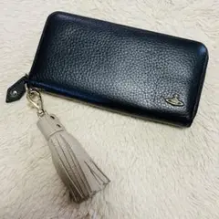 【美品】Vivienne Westwood 長財布 レザー オーブ ブラック