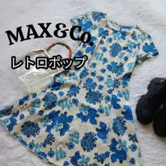 SALE✴️マックス&コーMAX&CO. ワンピース フレンチスリーブレトロ花柄