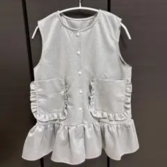GLAMOROUS GARDEN グラマラスガーデン フリルベスト ジレ グレー