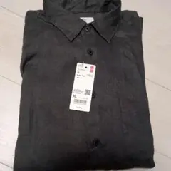 プレミアムリネンシャツ ダークグレー XL