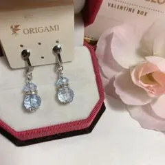新品未使用 マットブラウン玉×ブラウンパーツ イヤリング