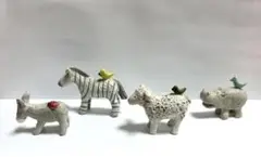 陶器製ミニ動物置物セット
