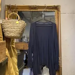 @ アトリエシックス atelier six カーディガン 無地 ネイビー 青