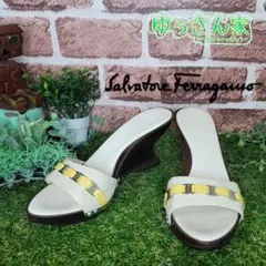 美品✨ レア✨ Salvatore Ferragamo ウェッジソールサンダル