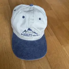 KELTY キャップ ベージュとデニム 山の刺繍