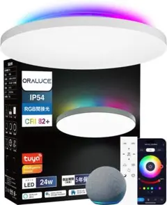 ORALUCE LEDシーリングライト ~6畳 Alexa認定 RGB間接光 無