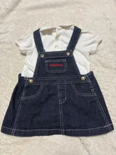 mikihouse ジャンバースカート 80㎝　Tシャツ90㎝2点セット