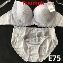 値下げ!新品未使用 トリンプ E75 可愛いブラ&ショーツL セット