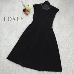 フォクシーニューヨーク velour noir ベロアノースリーブワンピース