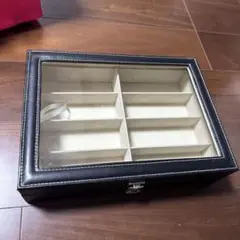 黒の小物収納ボックス 蓋付き