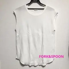 【フォーク＆スプーン】カットソー　ノースリーブ　レディース　ホワイト　F