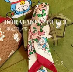 ◇グッチ×ドラえもん◇654645/スカーフ/シルク/ブランド ◇グッチ×ドラえもん◇654645/スカーフ/シルク/ブランド