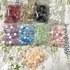 ガラスビーズ まとめ売り 800g ソフト薔薇おまけ付き