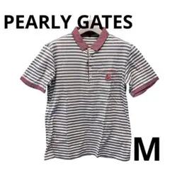 【美品】PEARLY GATESパーリーゲイツ メンズウェア ポロシャツ M