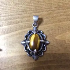 925 タイガーアイ ネックレストップ