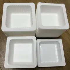 48個 豆腐 空容器 空パック プラスチック容器 空き容器 工作素材